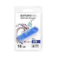 Флеш накопитель USB 16GB Exployd 570 Blue, USB 2.0 фото
