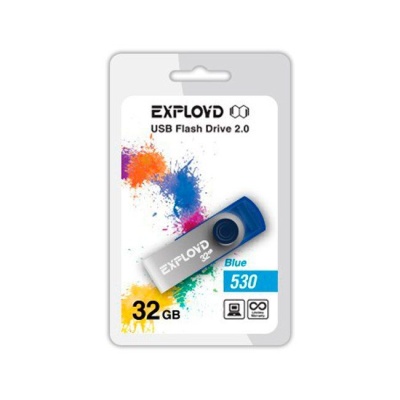 Флеш накопитель USB 32GB Exployd 530 Blue, USB 2.0 фото