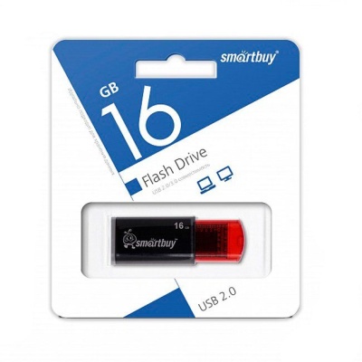 Флеш накопитель USB 16GB Smartbuy Click Black, USB 2.0 фото