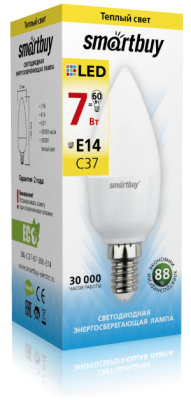 LED лампа Smartbuy C37-07W/3000/E14 SBL-C37-07-30K-E14 фото