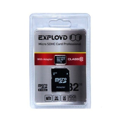 Карта памяти MicroSD 32GB Exployd (SD-adapter) фото