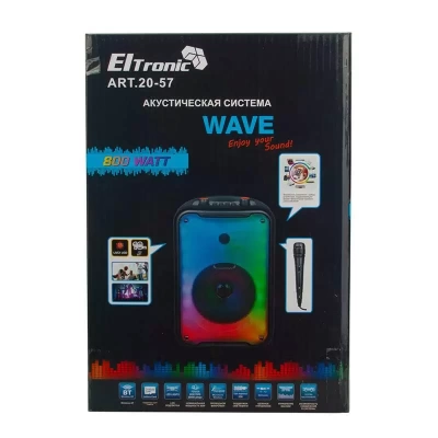 Акустика напольная 80 Вт ELTRONIC 20-57 WAVE 800 Bluetooth, MP3, FM фото