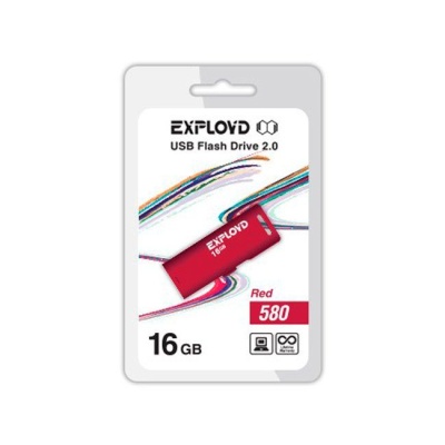 Флеш накопитель USB 16GB Exployd 580 Red, USB 2.0 фото